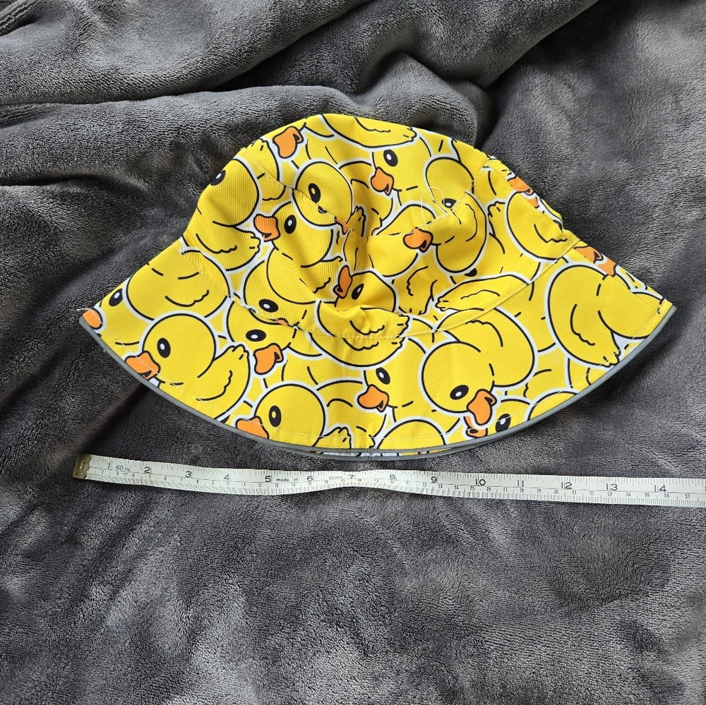 Yellow Duck Print Bucket Hat Adults